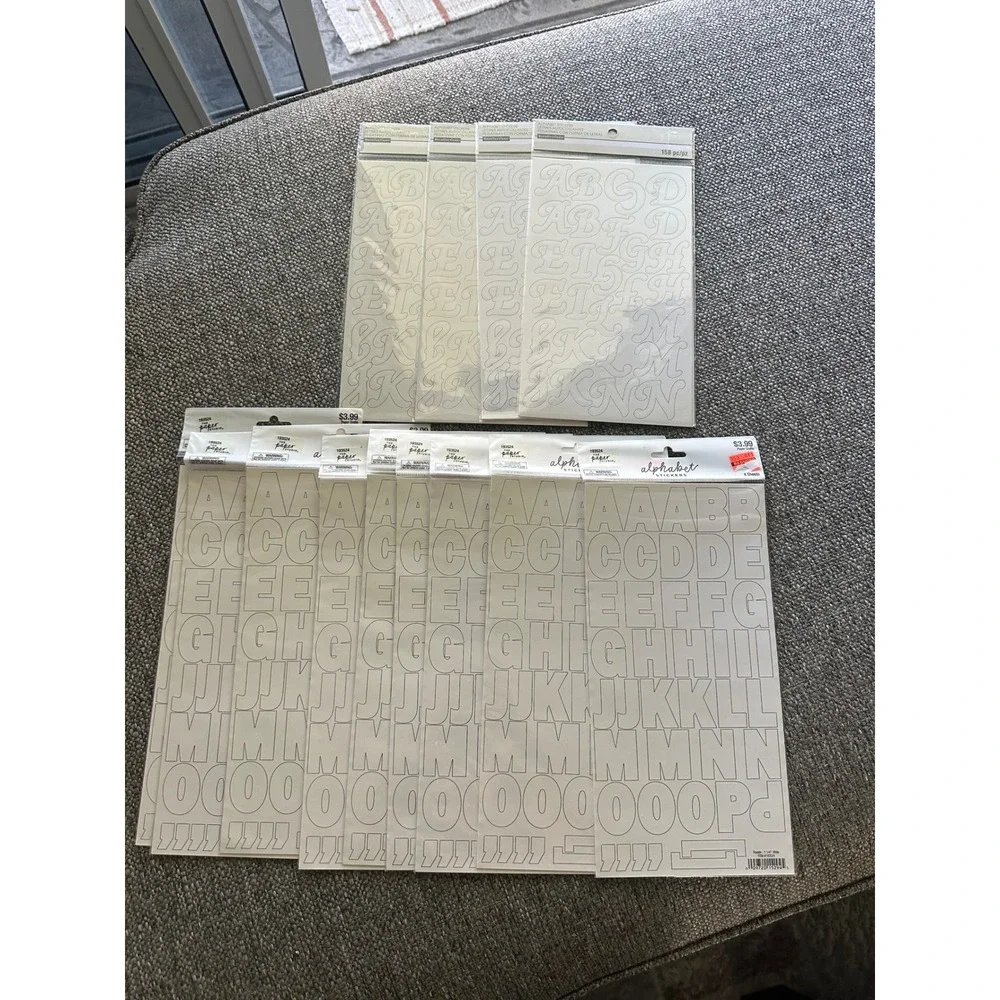 Paper Studio Alphabet Stickers Large Font Crafting ScrapbkingLetters set‎ of 11